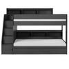 Stylish bunk bed in a sophisticated anthracite hue.