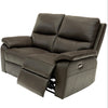 Cancan Leather 2 Seater Electric Recliner Sofa Chocolate with usb charging port on the power panel