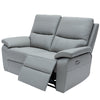 Cancan Leather 2 Seater Electric Recliner Sofa Grey with a usb charging port on the power panel