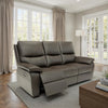 Cancan Leather 3 Seater Sofa Electric Recliner Chocolate lifestyle picture in the living room