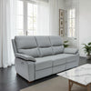 Cancan Leather 3 Seater Sofa Electric Recliner Grey lifestyle picture in the living room