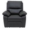 Cancan Leather Electric Recliner Chair Charcoal with a charging USB port on the power panel