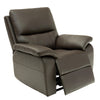 Cancan Leather Electric Recliner Chair Chocolate with a charging USB port on the power panel