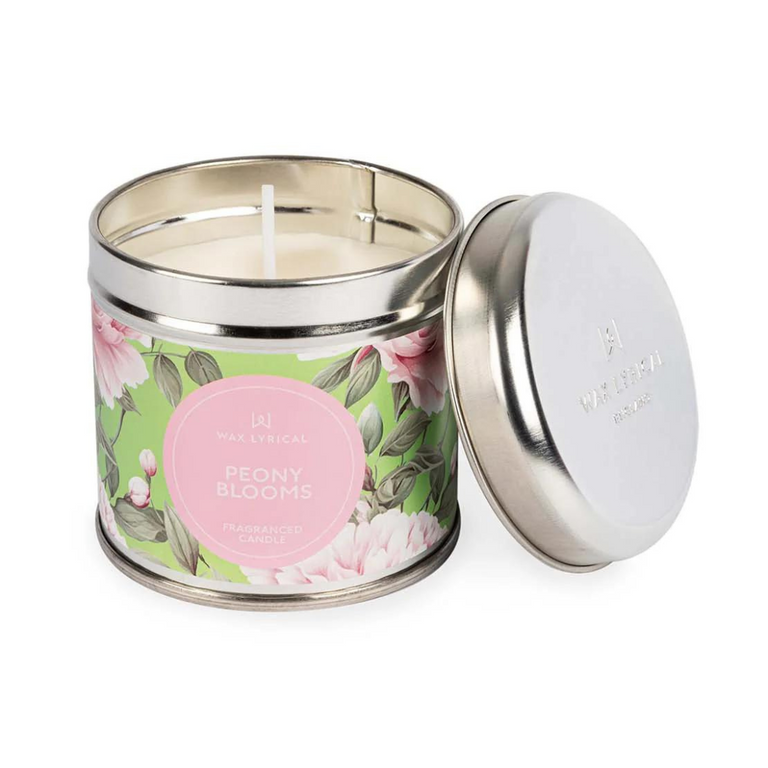 Wax Tin Peony Bloom Candle