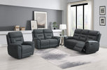 Canterbury 3 Seater Sofa Recliner Slate life style photo with armchair and 2 seater sofa