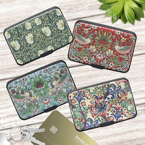 William Morris Dark Credit Card Holder in elegant design