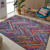 Concept Looms Carnaval Rug CAR104 Multi-Bohemian Rug life style picture n the living room