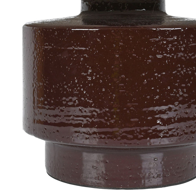 Carob Brown Stoneware Table Lamp