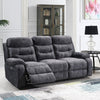 Carrie 3 Seater Sofa Electric Recliner Dark Grey life style photo with reclined seat
