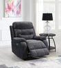 Carrie Electric Recliner Armchair Dark Grey life style photo with reclined seat