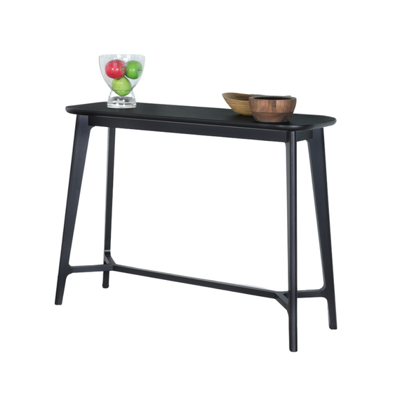 Elevate your decor with Foys Carrington Black Console Table – a perfect blend of modern design and functionality.