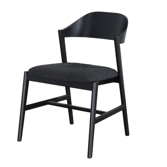 Enhance your dining space with the Carrington Black Dining Chair – a blend of modern style and enduring comfort.