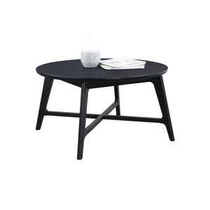 Infuse modern elegance into your space with the Carrington Black Round Coffee Table – a blend of style and sophistication.