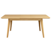 A sleek oak extending dining table, perfect for modern homes.