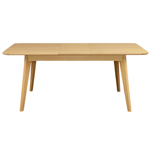 A sleek oak extending dining table, perfect for modern homes.