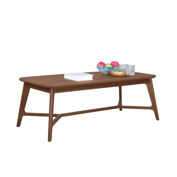 Sleek modern walnut coffee table, the centerpiece of your living space.