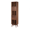 Modern walnut bookshelf, a sleek addition to your home decor.