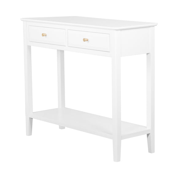 Elegant console table with drawers for stylish storage
