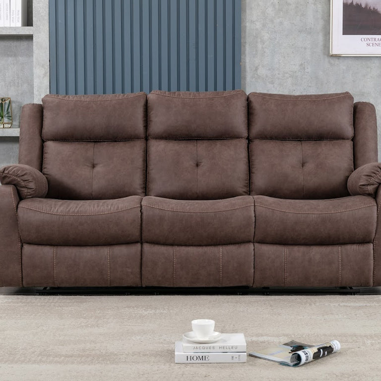 Casey 3 Seater Sofa Recliner Chestnut