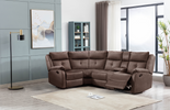 Modern chesnut Casey corner sofa