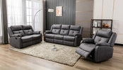 Casey 2 Seater Sofa Recliner Anchor life style photo with armchair and 3 seater sofa