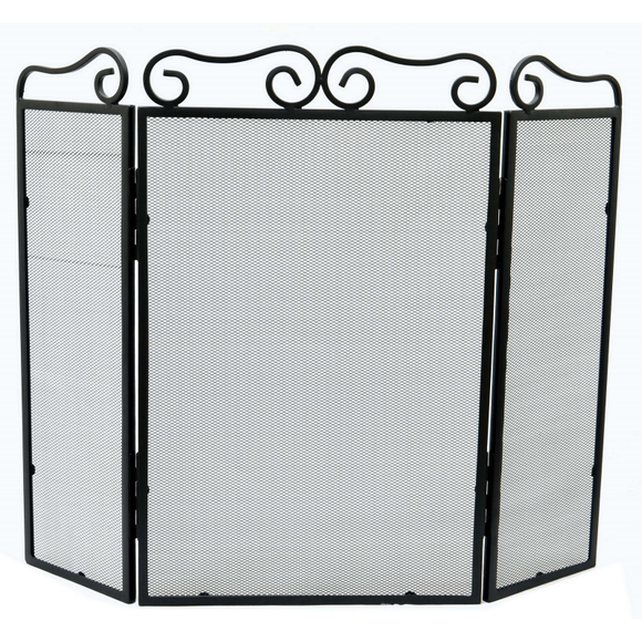 Castle Living 3 Panel Scroll Firescreen 28 inch/71 cm for stylish home protection