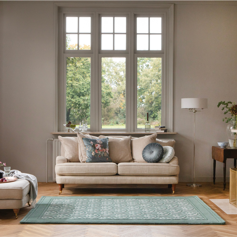 Laura Ashley Caterina Floral Rug Fern
