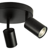 Cawley 3 Light Plate Spotlight Matt Black with adjustable heads