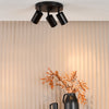 Cawley 3 Light Plate Spotlight Matt Black life style picture