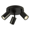 Cawley 3 Light Plate Spotlight Matt Black picture on the white background