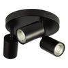 Cawley 3 Light Plate Spotlight Matt Black picture with turned off light
