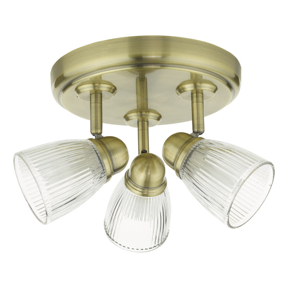 Elegant bathroom lighting Cedric 3 light spotlight fixture

