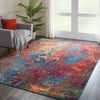Nourison Celestial Rug CES08 Atlantic lifestyle picture in the living room