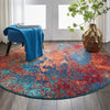 Nourison Celestial Rug CES08 Atlantic - Round lifestyle picture