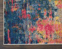 Nourison Celestial Rug CES09 Blue Yellow picture of the rug corner
