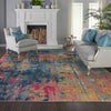 Nourison Celestial Rug CES09 Blue Yellow made with an abstract design