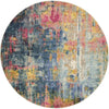Nourison Celestial Rug CES09 Blue Yellow - Round