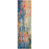 Nourison Celestial Rug CES09 Blue Yellow - Runner picture of the rug abstract design