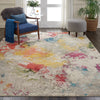 Nourison Celestial Rug CES12 Ivory Multi lifestyle picture in the living room 