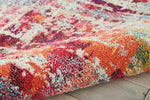 Nourison Celestial Rug CES13 Pink Multicolor with a low pile
