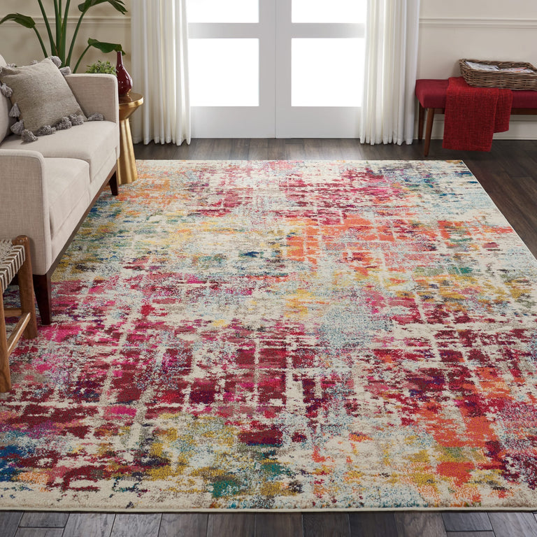Nourison Celestial Rug CES13 Pink Multicolor