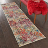 Nourison Celestial Rug CES13 Pink Multicolor Runner lifestyle picture in the hallway