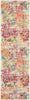 Nourison Celestial Rug CES13 Pink Multicolor Runner picture of the rug abstract design and distressed finish