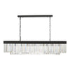 Celeus 6 Light Bar Pendant Anthracite & Crystal with adjustable height