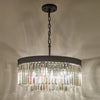 Celeus 6 Light Chandelier Anthracite & Crystal life style picture