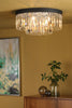 Celeus 6 Light Flush Matt Anthracite & Crystal made in a modern design
