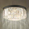 Celeus 6 Light Flush Matt Anthracite & Crystal lie style picture