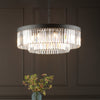 Celeus 8 Light Chandelier Anthracite & Crystal made in a modern design