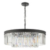 Celeus 8 Light Chandelier Anthracite & Crystal picture on the white background