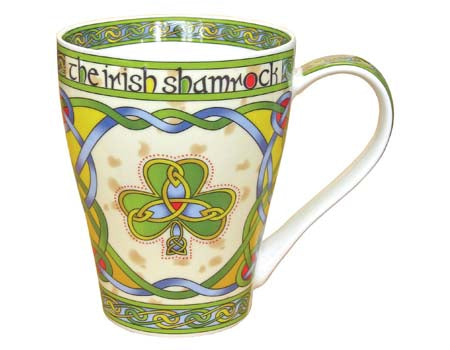Celtic Shamrock Bone China Mug